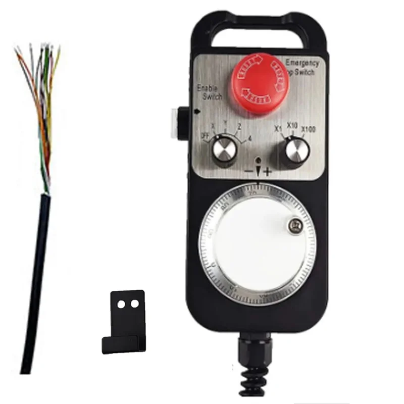 Volante electrónico cnc estándar 5v mpg 4/5/6 ejes mach3 sistema de control de movimiento volante electrónico de parada de emergencia