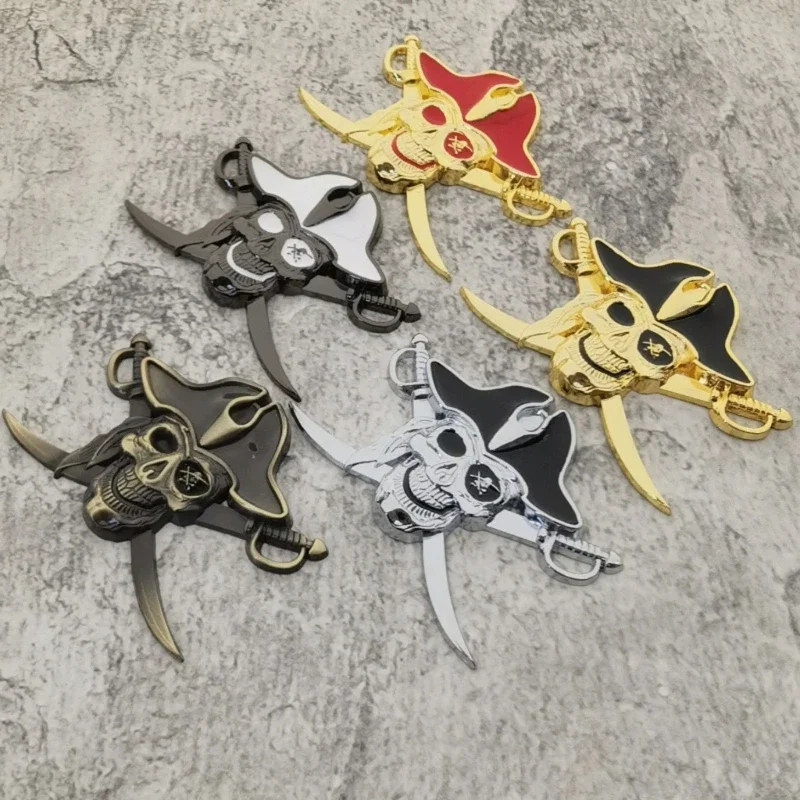 دراجة نارية سيارة ملصق سبائك الزنك معدن ملصق مائي شعار مع موضوع القراصنة مناسبة لتخصيص السيارة مانعة لتسرب الماء #1