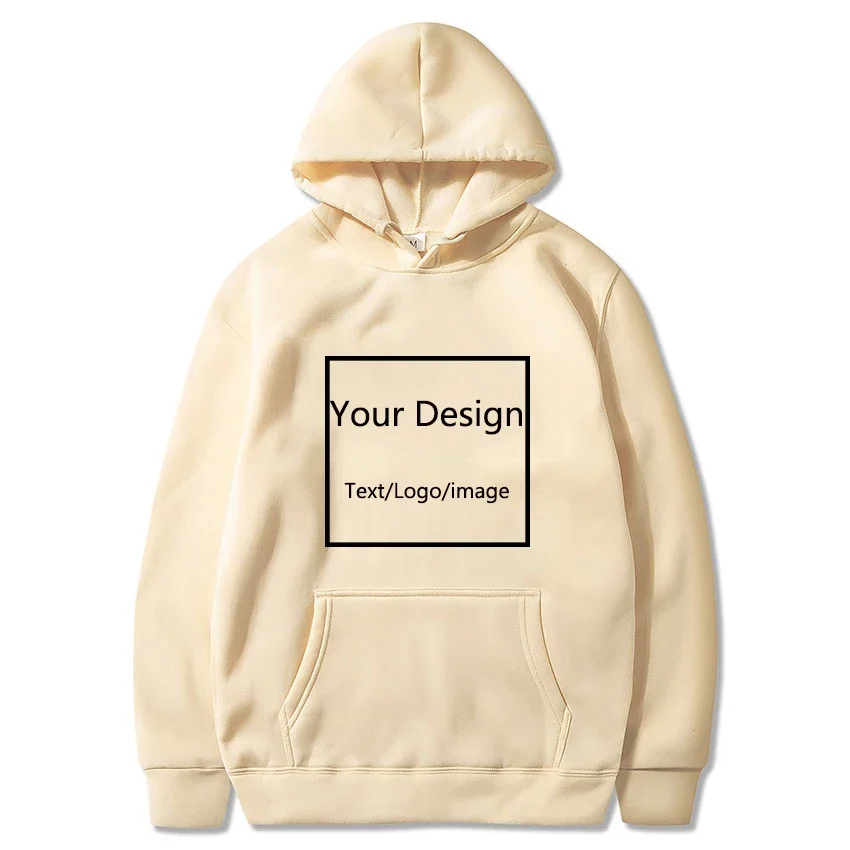 Your OWN Design Logo/Picture Custom Men Women DIY Hoodies Sweatshirt Casual Hoody Clothing 13 Color Loose Fashion New 2021