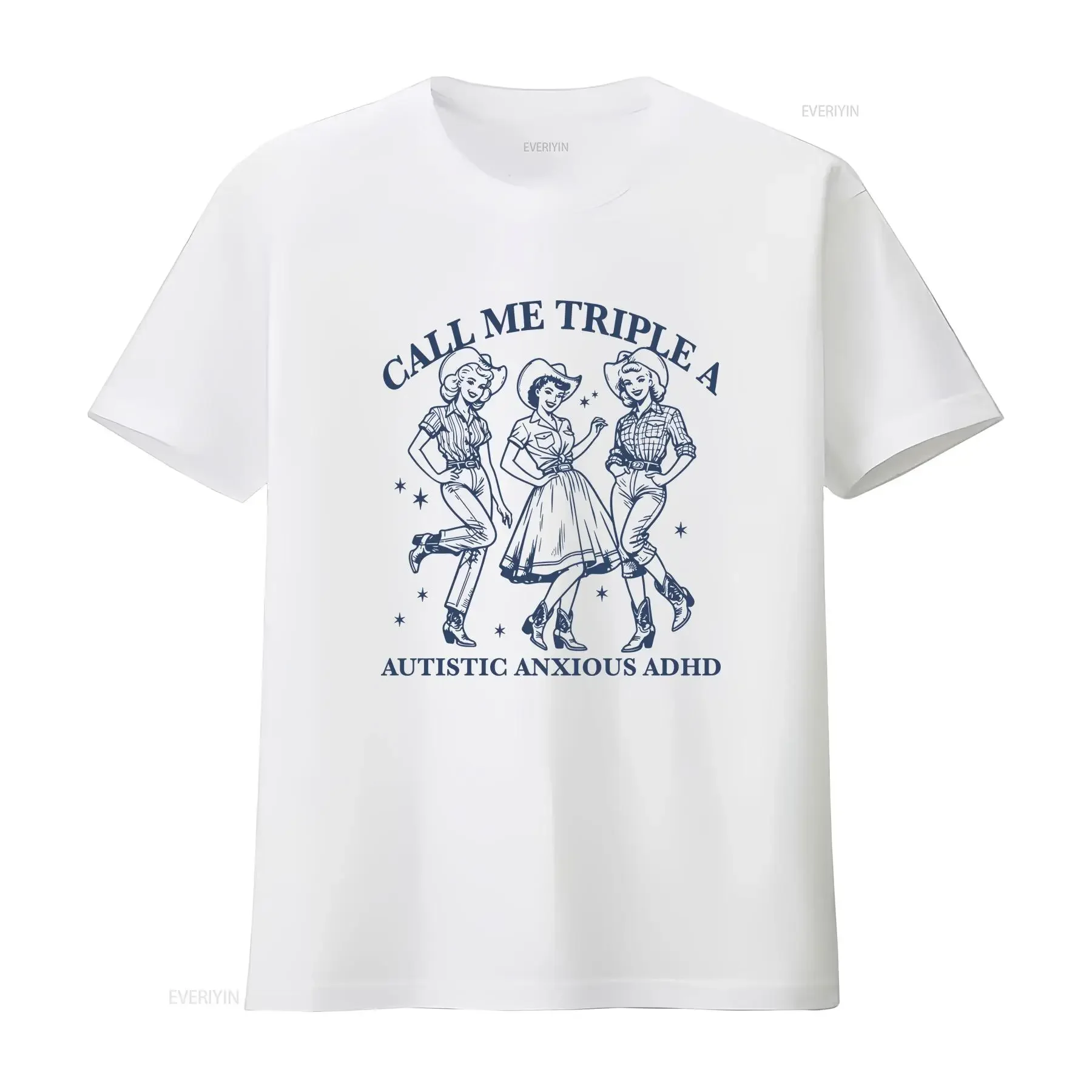 Triple A autistic anxious adhd audhd autism awareness slaydhd overstimulated neurodiversity funny anxiety bcba shirt vintage