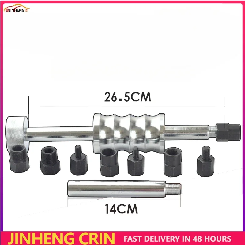 CRIN CRDI Injector Remove Puller Slide Hammer with 8PCS Screw Connect Joints Repair Tools 