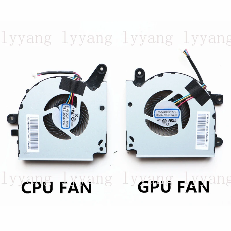f  For MSI GF75 8RC 8RD 9SC 9SD MS-17F3 CPU GPU Cooling Fan PAAD06015SL N415/N416