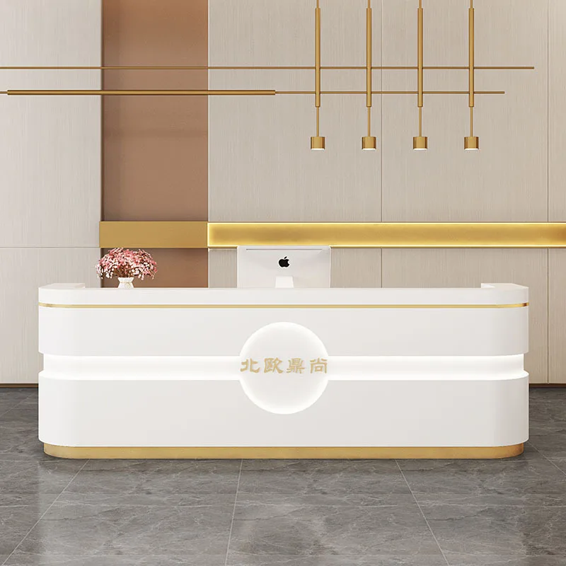 

Reception Desk Checkout Counters Modern Clothing Store Beauty Salon Checkout Counters Simple Front Desk Furniture Cajero JT40C