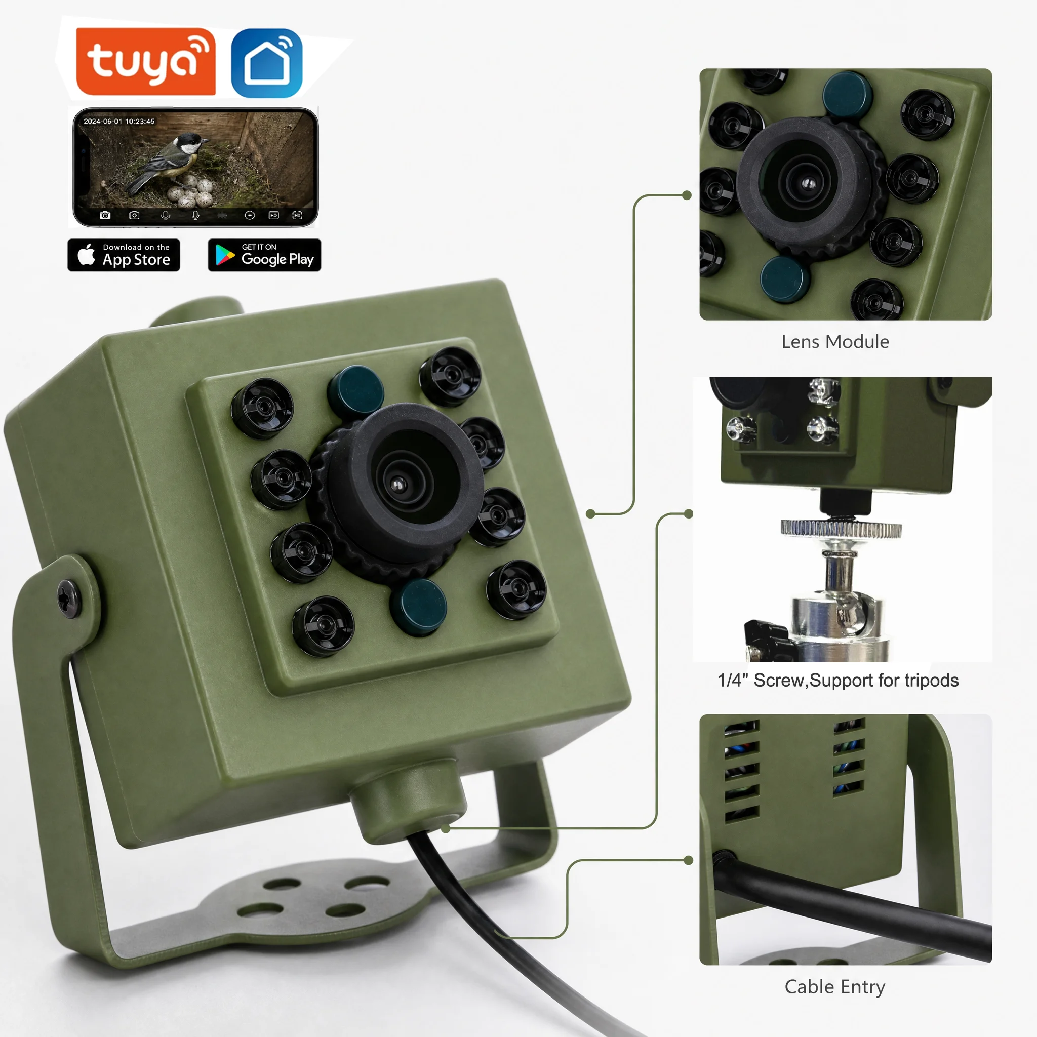 4MP Tuya Smart Life WiFi HD Ca - Smart Bird Feeder Camera ulasan dan harga