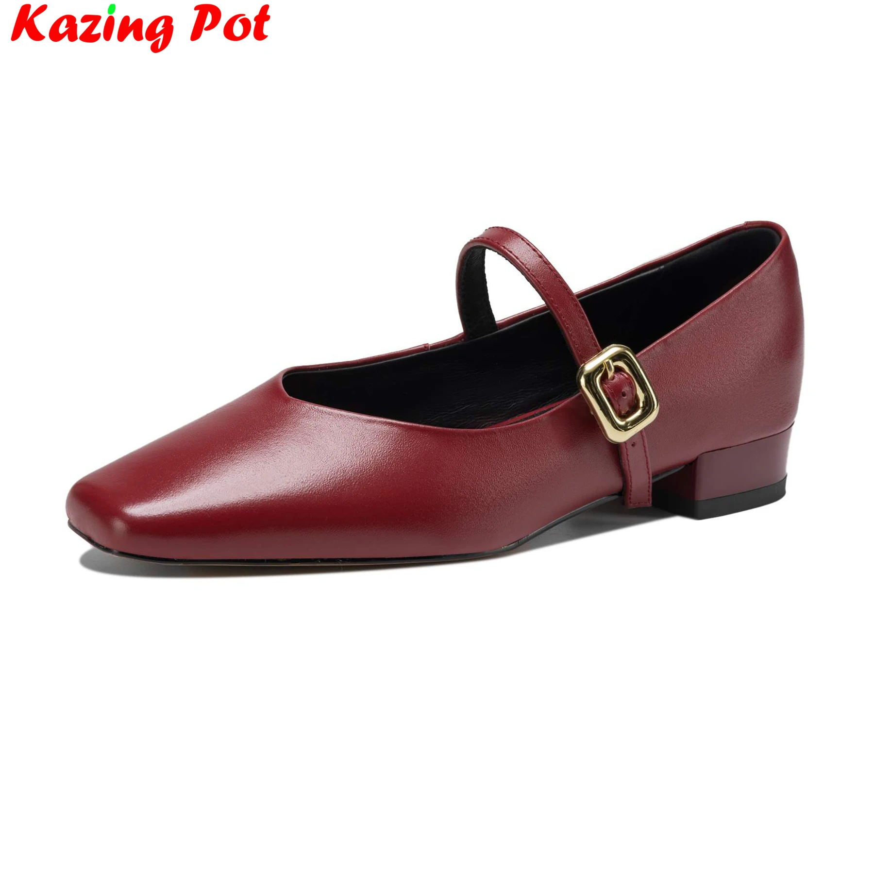 

Женские туфли-лодочки Мэри Джейн из натуральной кожи, размеры 34-42, с квадратным носком, на низком каблуке, весенне-осенние, элегантные, для свиданий, брендовые