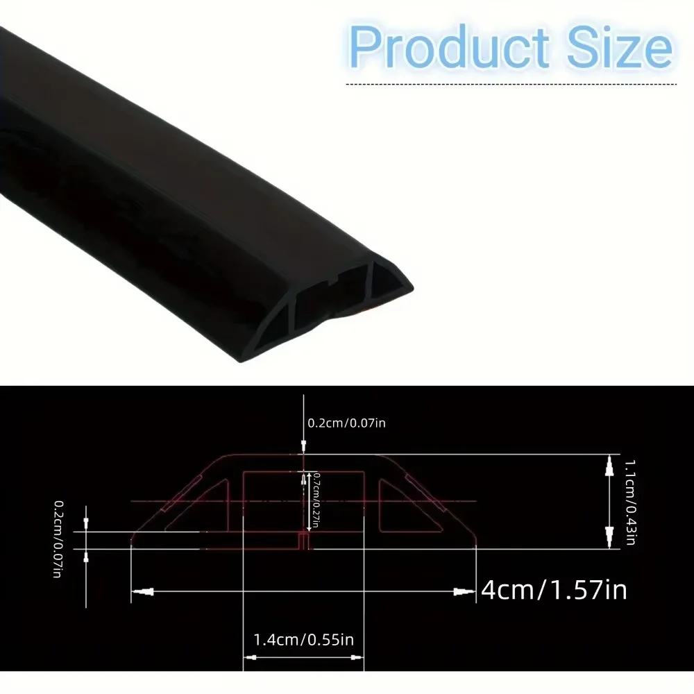 1PC 1m/39.37inch Cable Protectors - Office and Home Floor Wire Protective Covers - Anti-step Cable Concealers