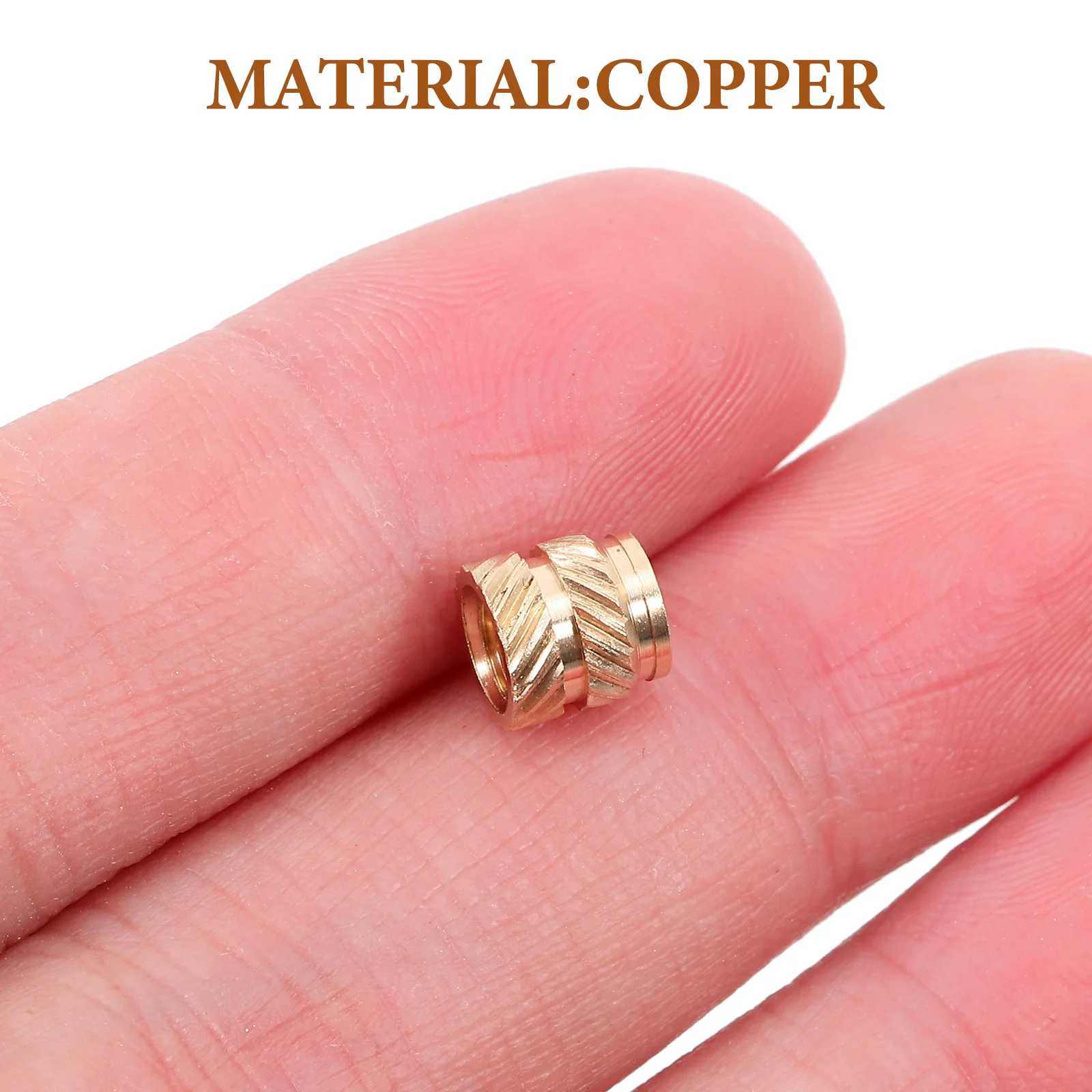 

50pcs 3D Printing Heat Set Insert Brass M4 Threaded Female Insert For Plastic Wood Knurled Embedment Nut High Strength Durable