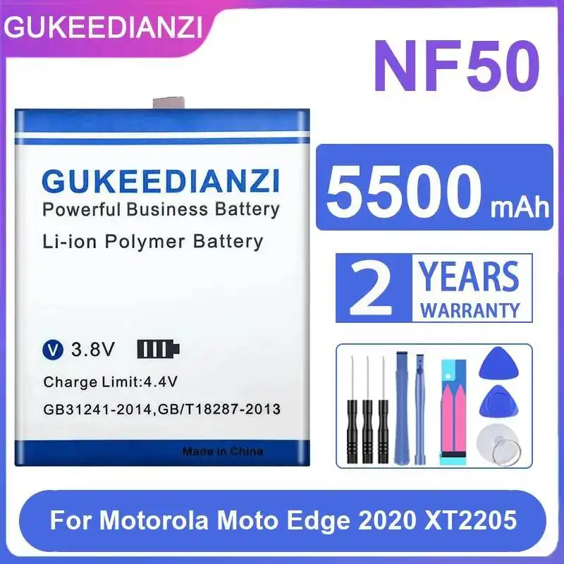 

Аккумулятор для мобильного телефона Motorola Moto Edge 2020 XT2205, высокая совместимость, легкий, NF50, 5500 мАч