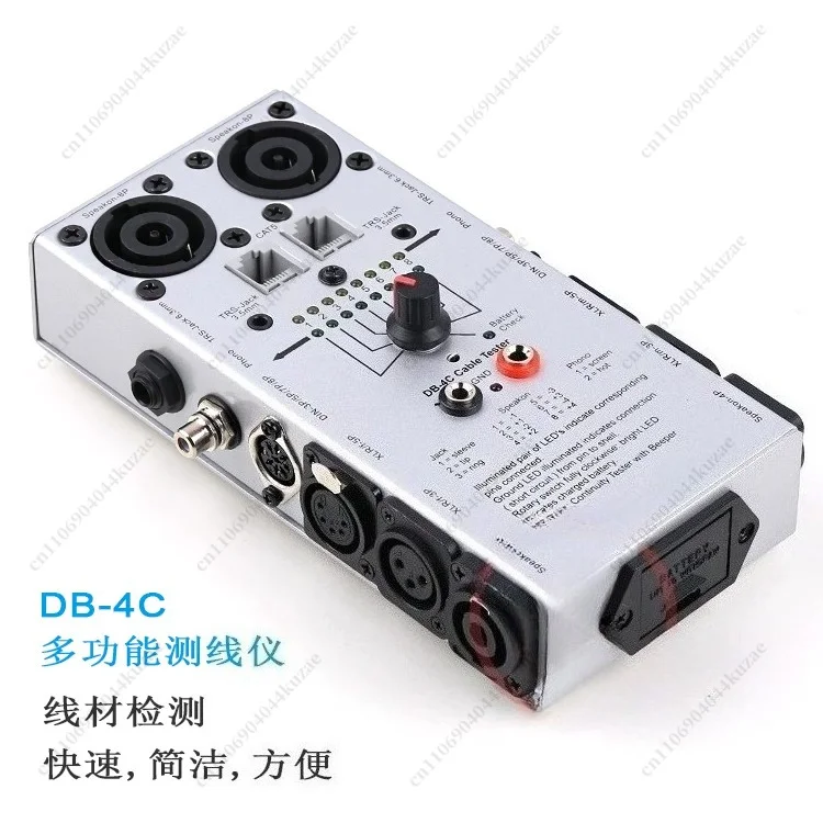 For Jiasound DB-4C Audio Line Tester, Continuity Detector for Audio, Speaker and Network Engineering Cables