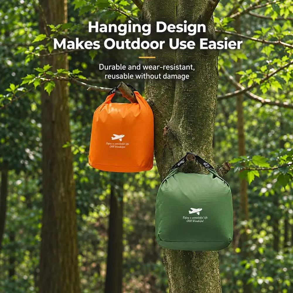 New Foldable Waterproof Storage Bag Roll Top Lightweight Roll Top Dry Bag Waterproof Collapsible Packing Organizer Travel Use