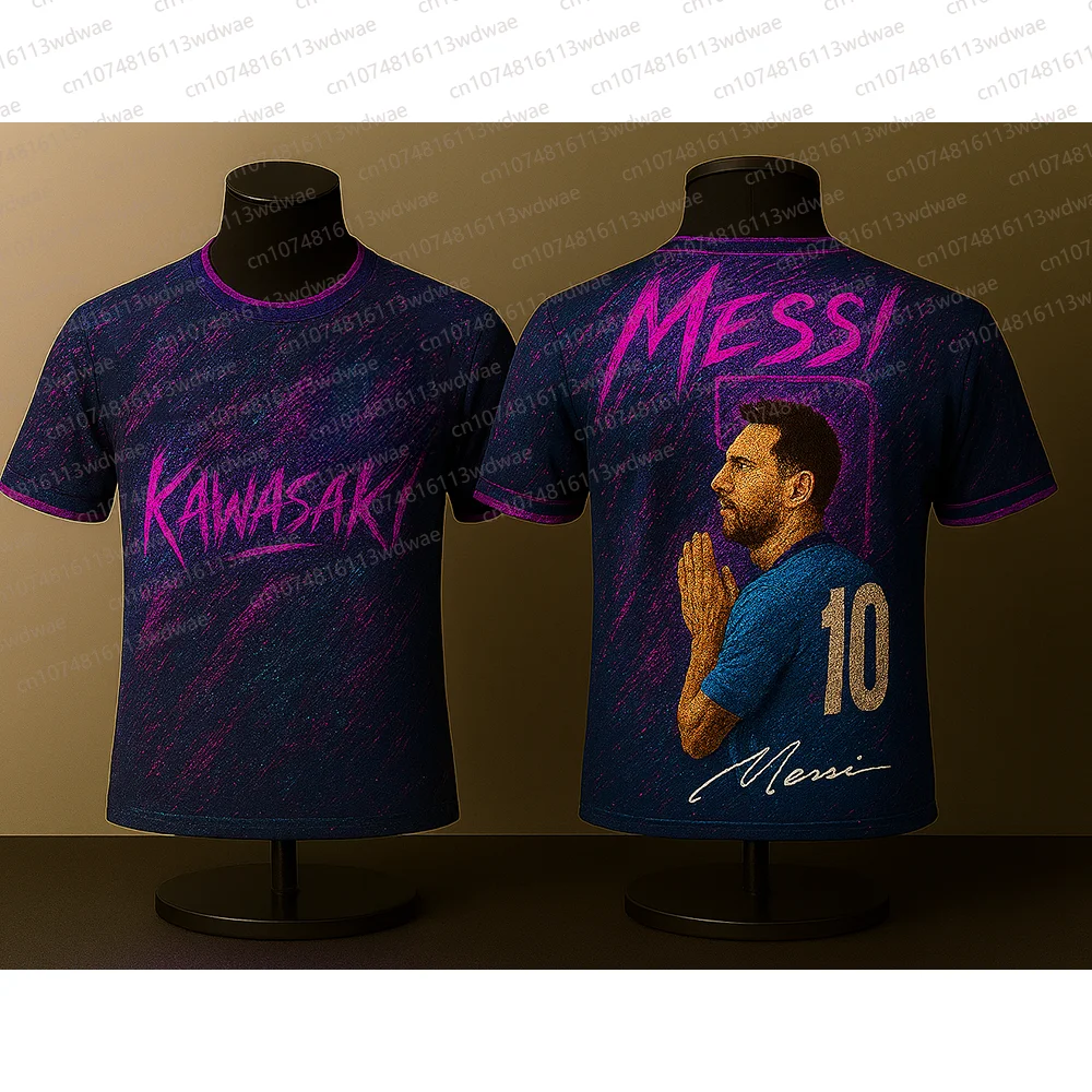 Argentinien Fußballtrikot Messi 10 Fußballtrikot Kawasaki Racing T-Shirt Herren Radsportanzug Kinder-Fußballtrikot-Set Schnelltrocknend