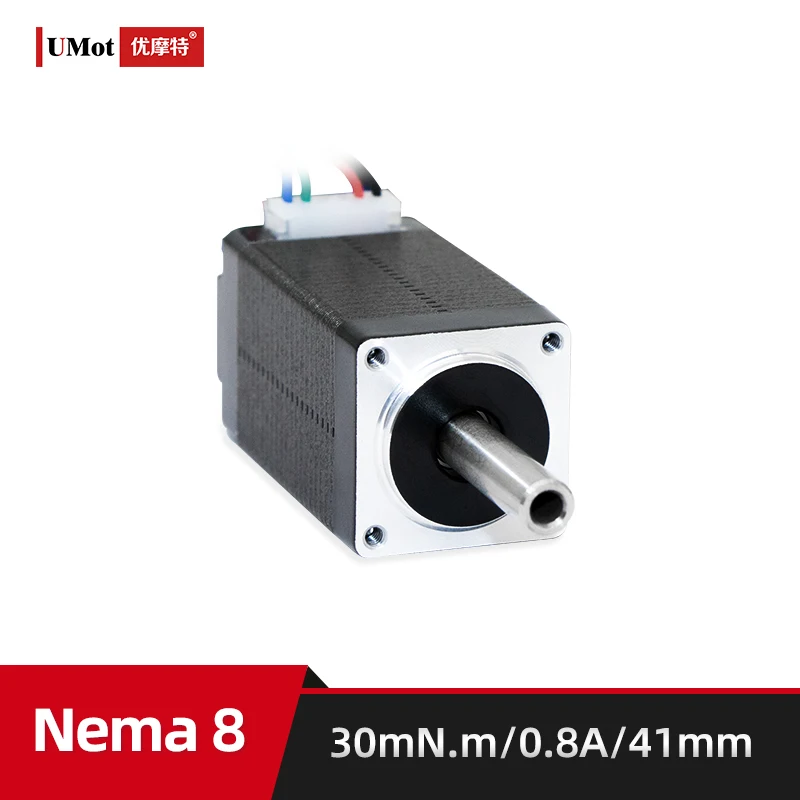 Nema 8 Micro Hybrid Hollow Shaft Stepper Motor With Current 0.8a 30mN.m Height 41mm