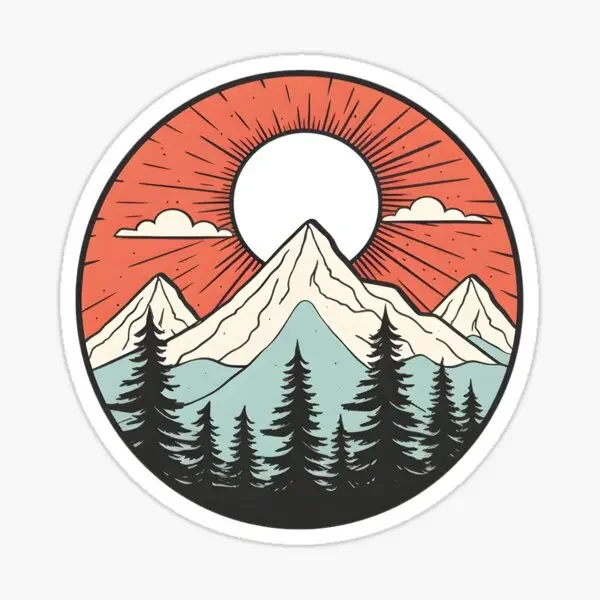 Adventure Camping Field Expedition Mountain Sticker Laptop Motorcycle Car Window Bicycle Off-road PVC Vinyl Self-adhesive Decals