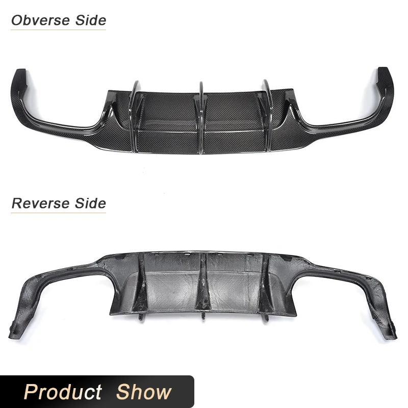For W204 C63 Carbon Fiber Rear Lip Spoiler Diffuser for Mercedes Benz W204 C300 Sport C63 AMG 2009-2014 Rear Bumper Diffuser FRP