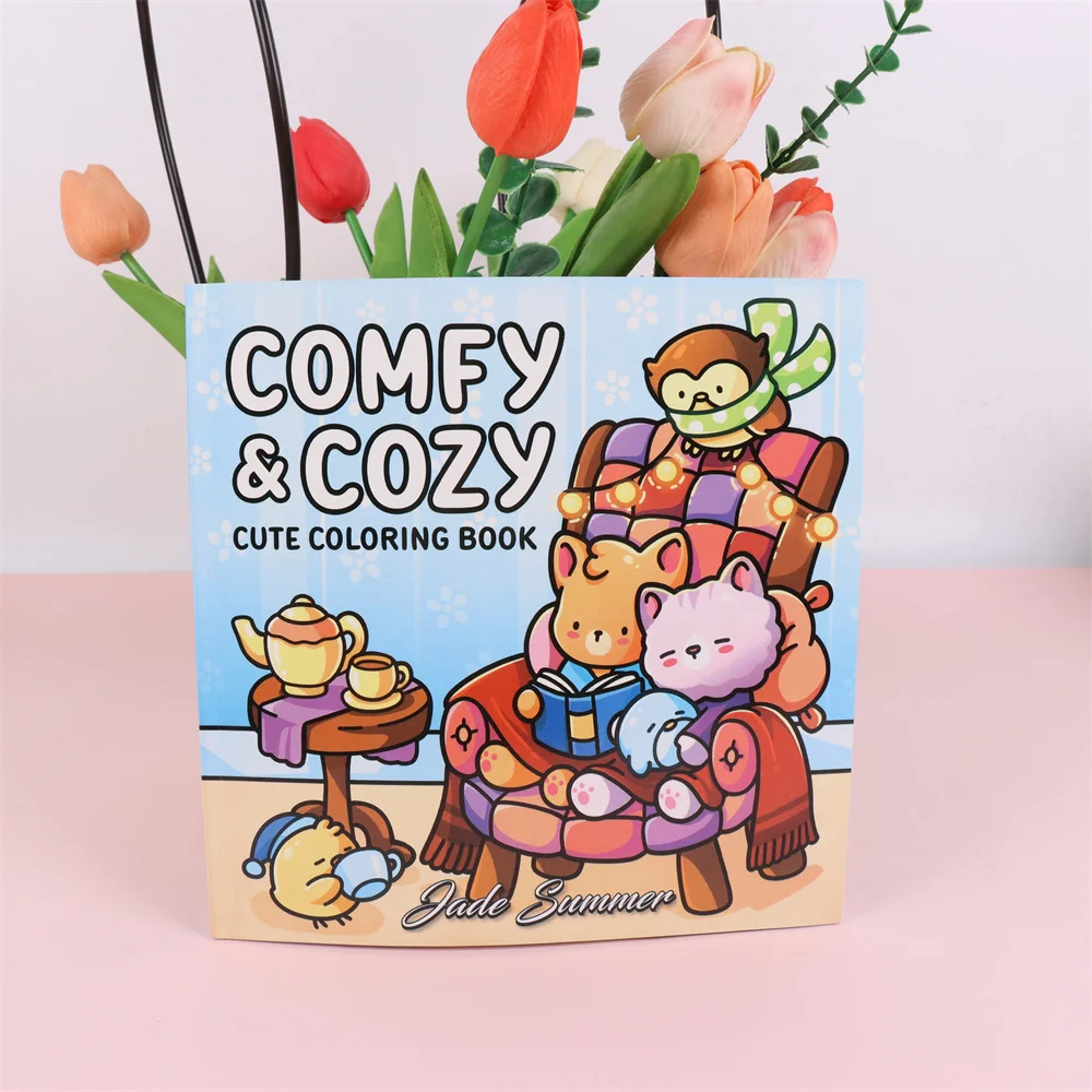 COMFY$COZY Coloring Book TRIPPY&GROOVY Coloring Book for Adult and Teen Featuring Adorable Creepy Creatures Painting Gift image 2