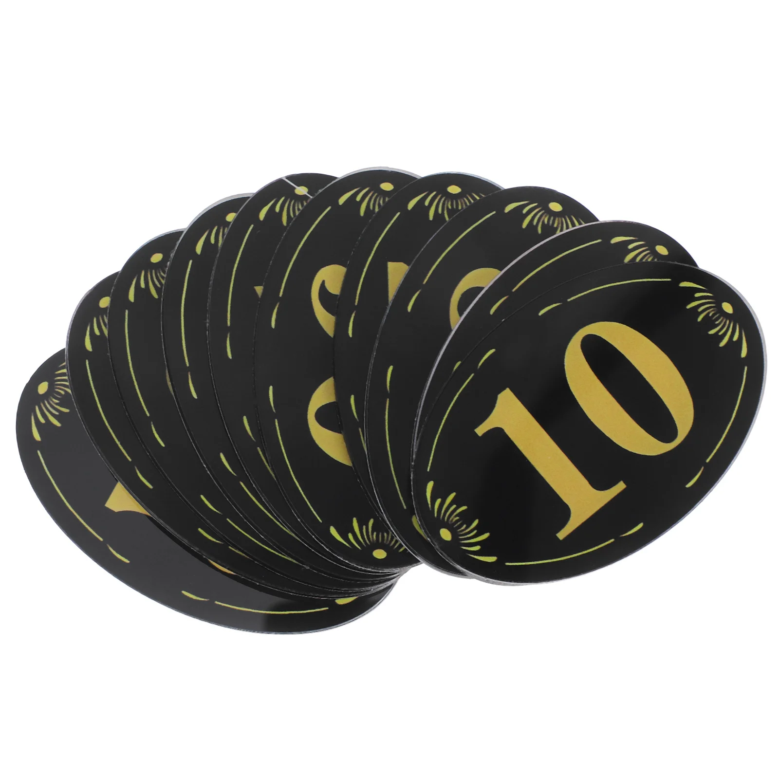 

10Pcs Locker Number Numbering Stickers Plastic Self-Adhesive Strong Adhesion Room Door Table Cabinet Sign for Office Gym School
