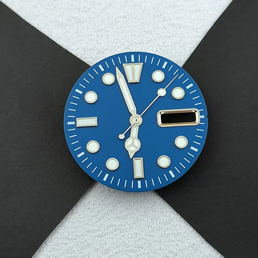 28.5mm luminous watch dial NH35 men's automatic watch accessories customized LOGO date window suitable for NH35 movement