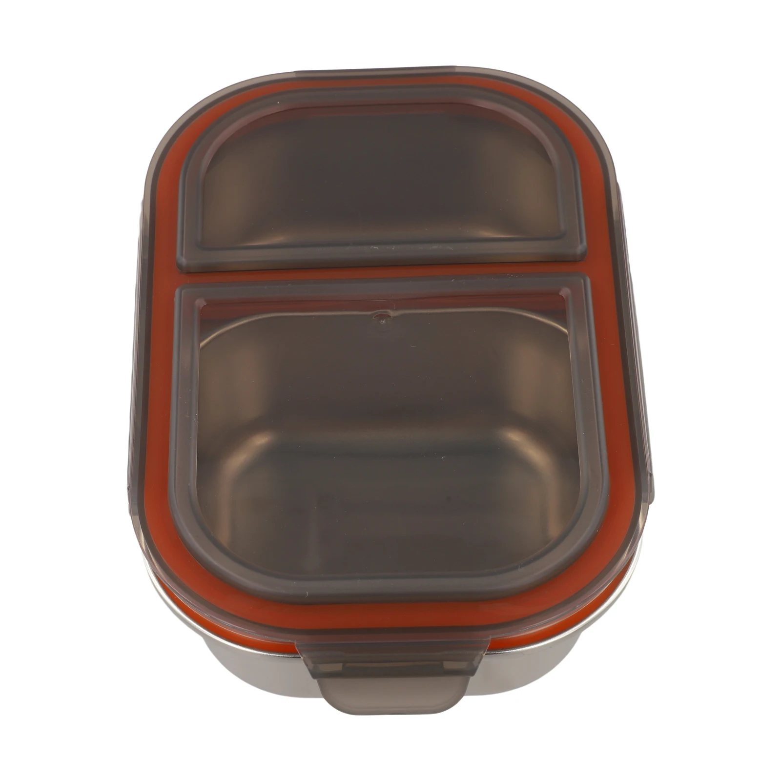 Reusable Stainless Steel Snack Box with Dual Compartments and Leak Proof Lid Perfect for Organized Food Storage and Transport