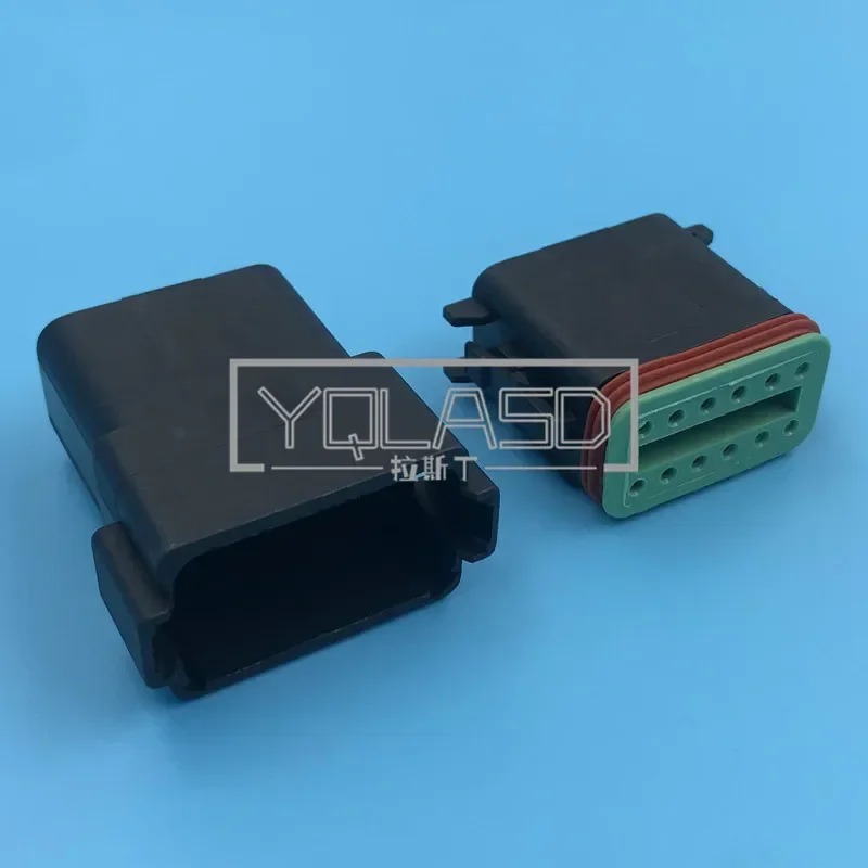 1 Set 12 Way 1.6 Series Auto Connector Car Window Plastic Housing Harness Plug AC Assembly For Excavator Crane DT04-12P DT04-12S