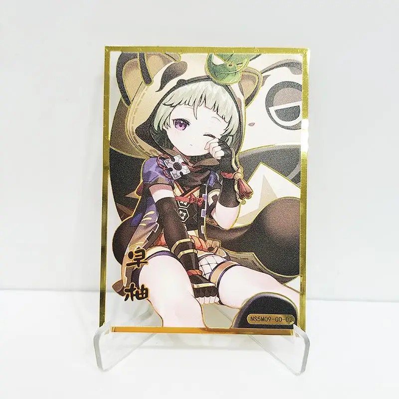 Goddess Story Genshin Impact Klee Nahida Diona Anime Character Bronzing Game Collection Flash Card Cartoon Toys Christmas Gift