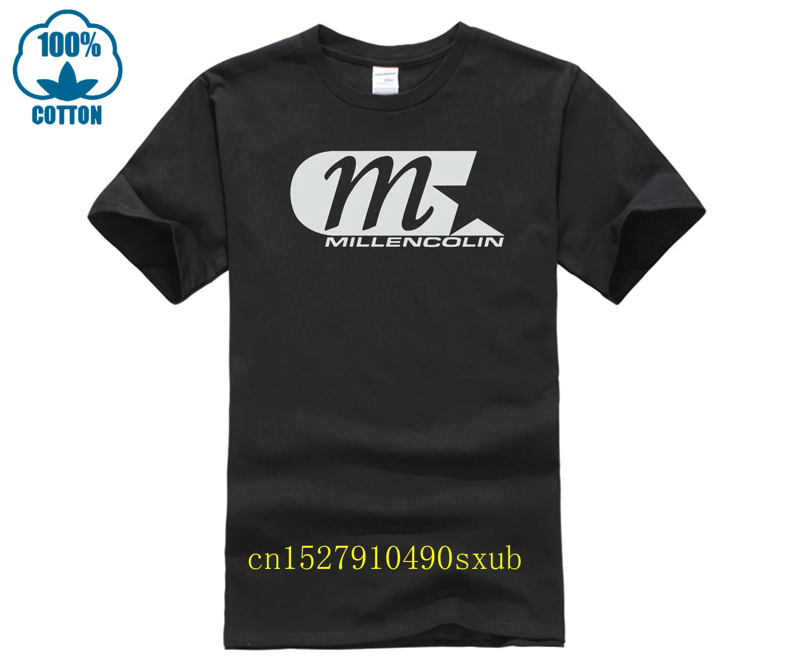 Millencolin logotipo skate punk band lagwagon pennywise nofx nova camiseta preta de algodão solta manga curta camisas dos homens