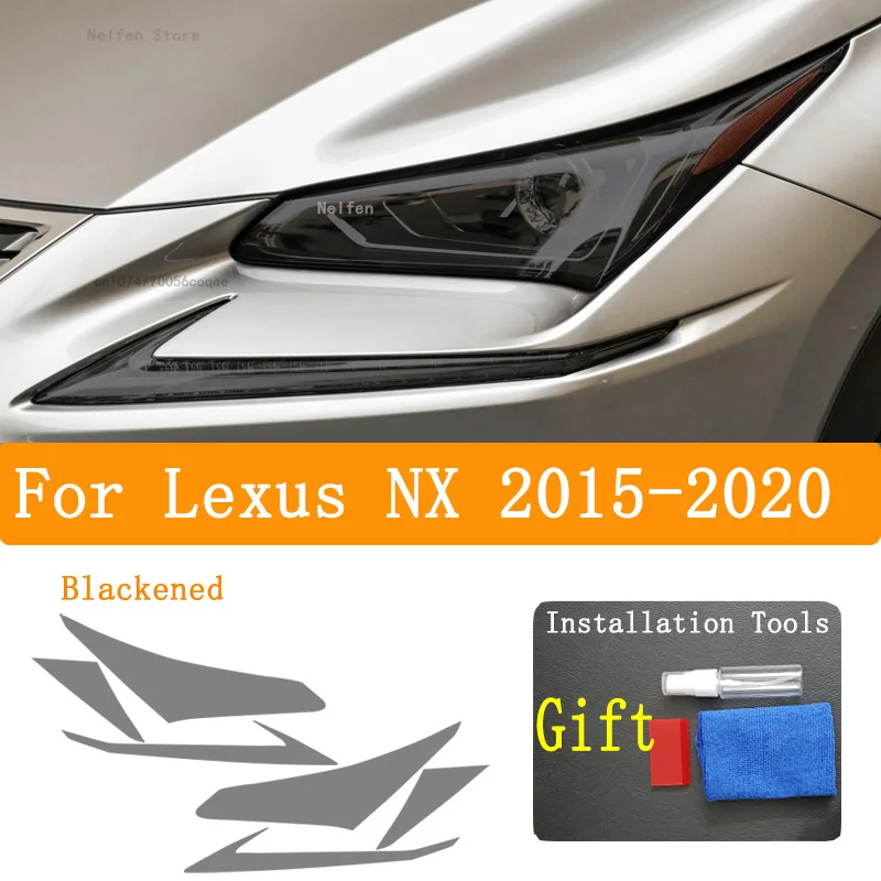 Car Headlight Tint Black Protective Film For Lexus NX200 NX300 2015-2020 Accessories Transparent TPU Sticker - Image 6