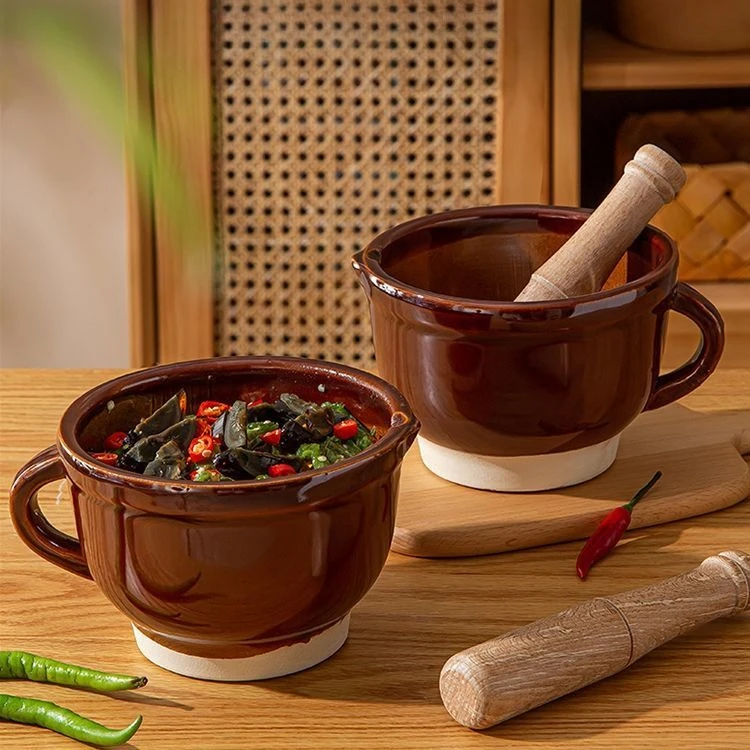 

Premium Ceramic Mortar & Pestle Set – Handcrafted Garlic Grinder, Spice Crusher & Herb Bowl | Eco-Friendly & Kitchen Essential