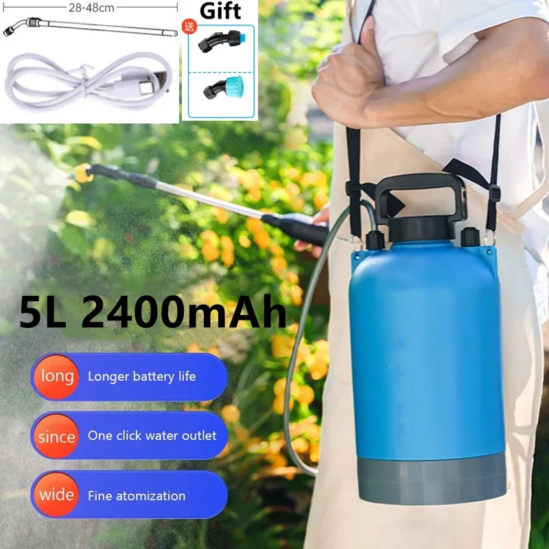 Watering Spray Electric Sprayer Can With Spray Gun Automatic Garden Plant Mister USB Rechargeable Watering Spray Irrigation Tool