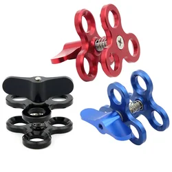 Diving 1 inch Ball Fixture Lights Arm Ball Butterfly Clip Triple Clamp Mount Adapter for Gopro DJI Action DSLR Camera Underwater