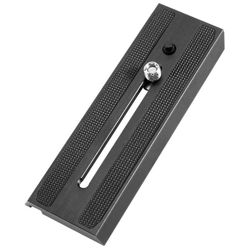 Sliding Quick Release Plate with 1/4 Inch and 3/8 Inch Screws for Manfrotto MVH500AH Quick Release Plate