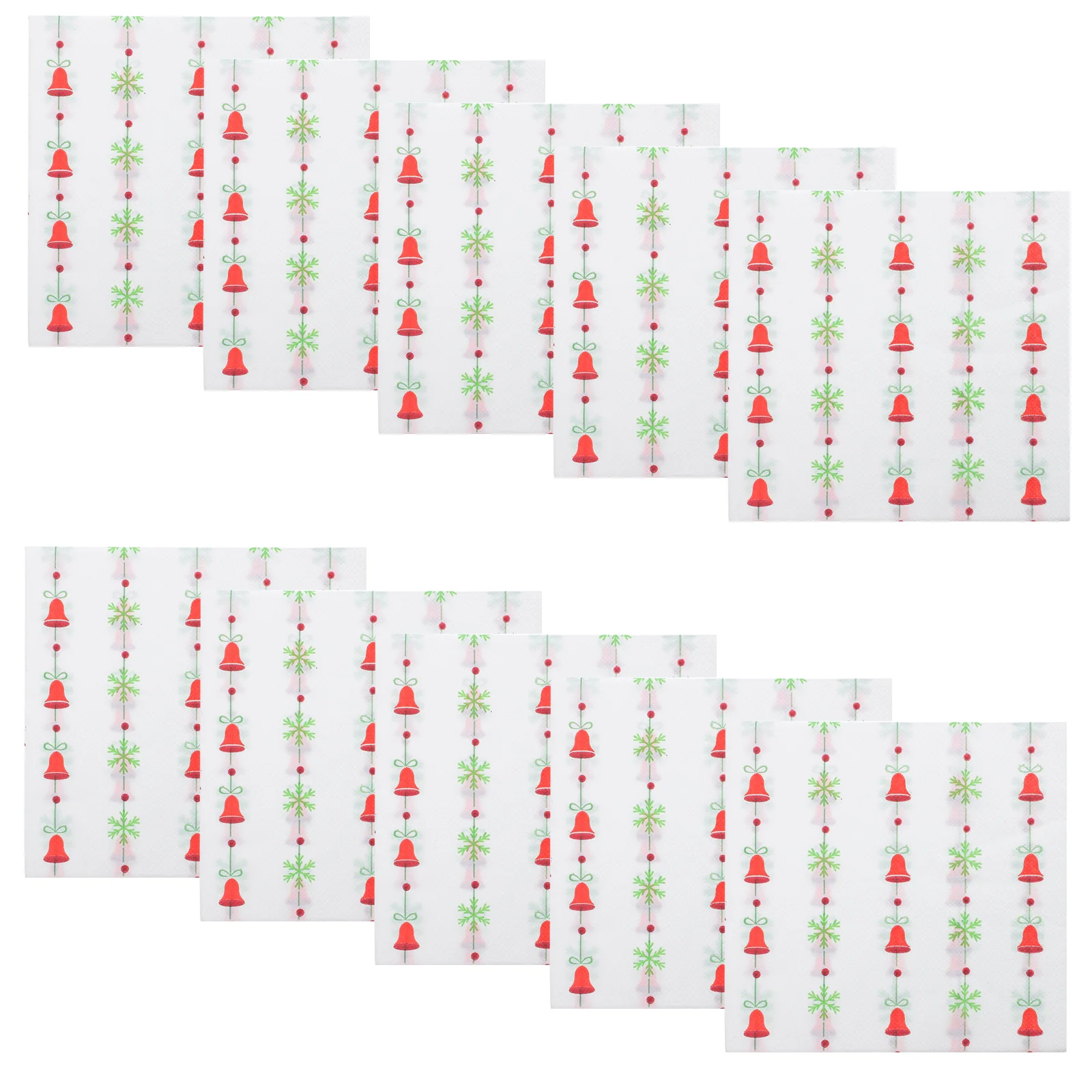 

120Pcs Christmas Bell Napkins Disposable Paper Dinner Napkins Festive Holiday Party Decorations Vibrant Colors