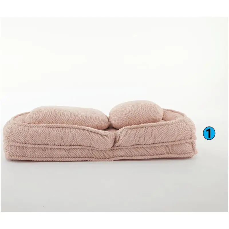 أريكة كسولة لسرير الكلب البشري الوردي مع 5 أوضاع قابلة للتعديل للجلوس والنوم والطيات لتوفير المساحة في غرفة النوم أو #1