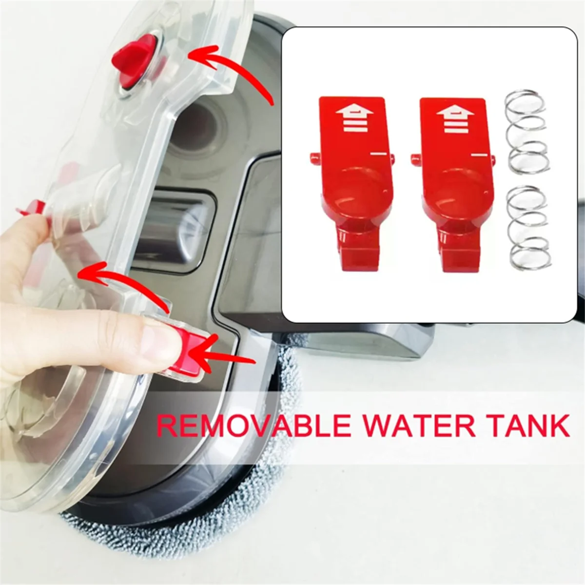 Sales Clip Latch Tab Button for Dyson V12 Slim Vacuum Cleaner Replacement Parts Water Tank Button Snap with Spring