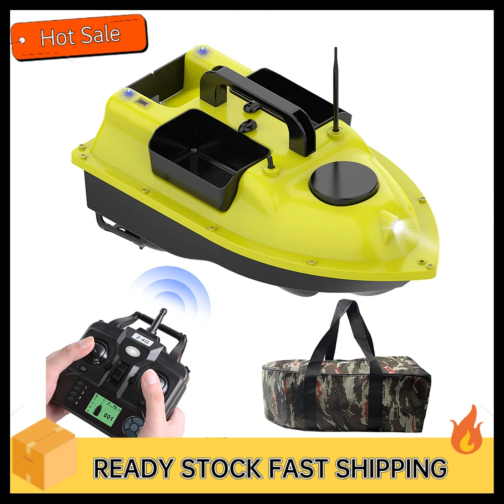 GPS Fishing Bait Boat with 3 Bait Containers Automatic Bait Boat with 400-500M Remote Range