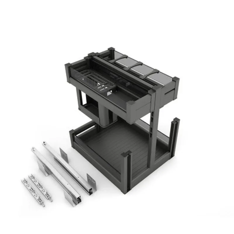 Seasoning basket aluminum alloy function pull basket kitchen cabinet
