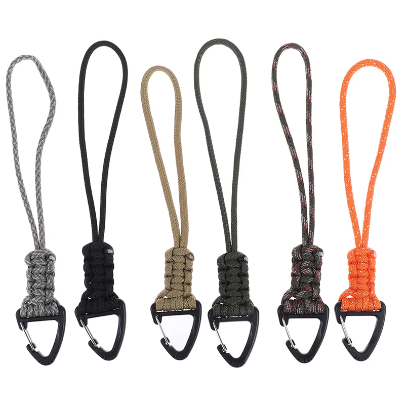 

1PCS Handmade Paracode Braided Tactical Knife Gear Lanyard with Clip Survival Keychain Lanyards Parachute Cord