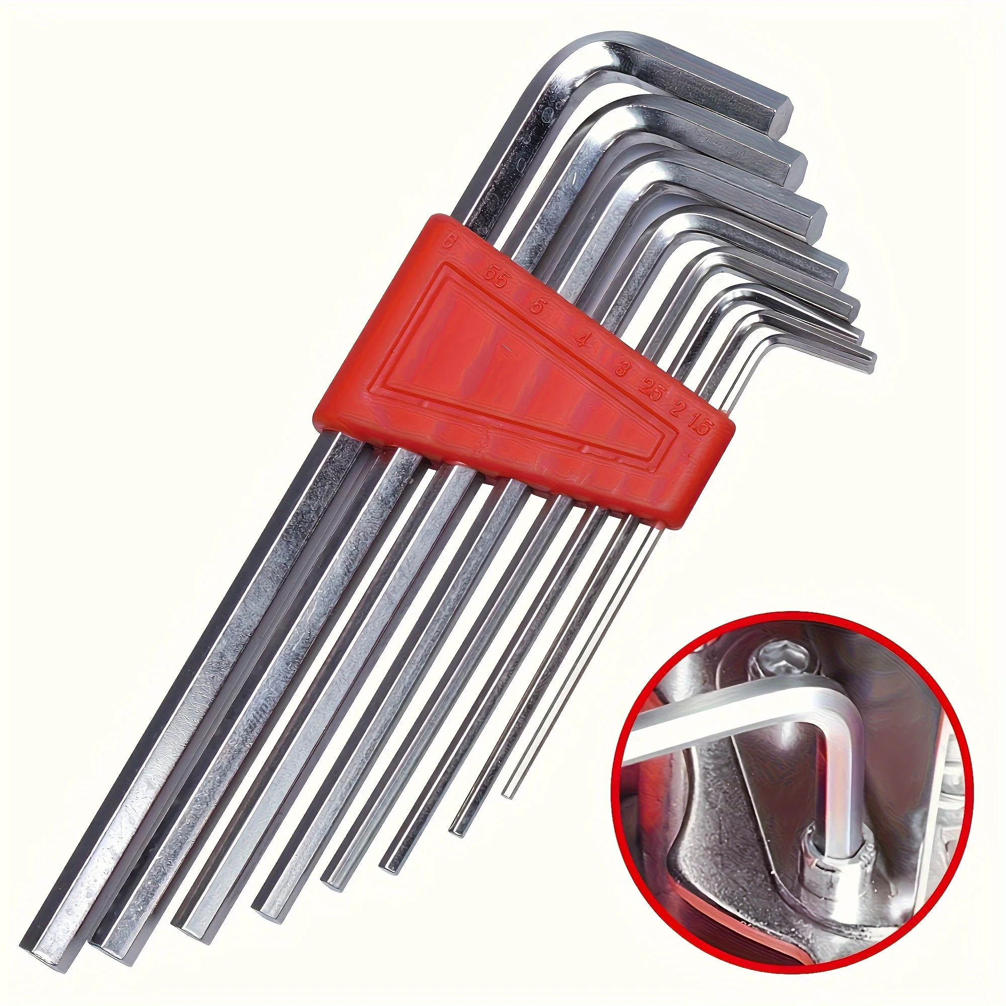 

Metric Allen Wrench Set 8 Pcs With L Wrench Keys Short Arm Design For Easy Transport Perfect For Home And Auto Repairs