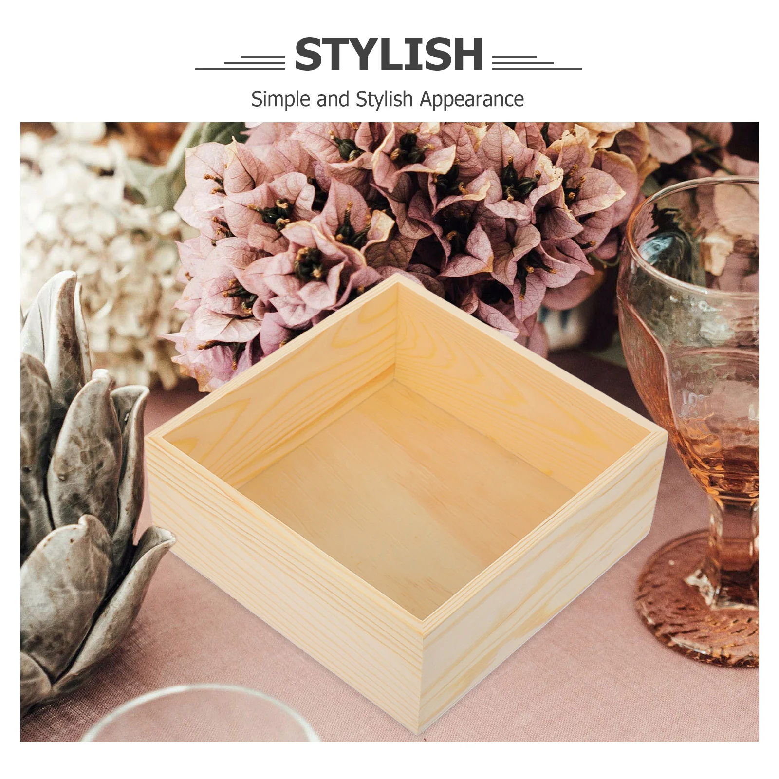 미완성 된 나무 상자 책상 주최자 보석 케이스 사탕 상자 어린이를위한 작은 악세사리 보관 서랍 상자 Diy 취미 20x2