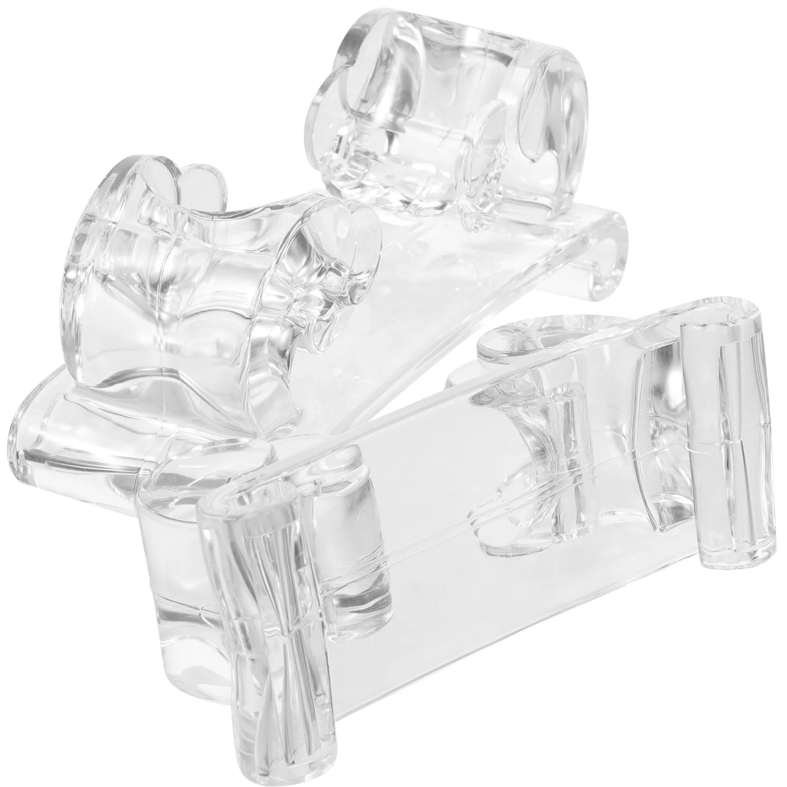 2Pcs Thick Acrylic Thumb Piano Stand Portable Clear Kalimba Display Rack Ideal for Studio Home Organization and Musical