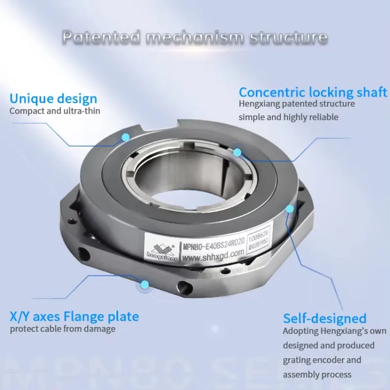 NEW MPN80 HENGXIANG 16 Bit 40mm Hole Absolute Rotary Encoder with BISSC/SSI Communication IP50 Protection Flange Mount