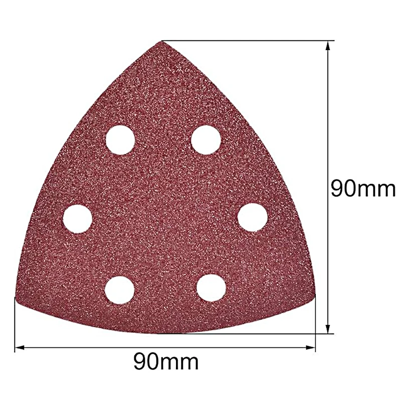 Alat Abrasif Amplas Segitiga 90*90*90Mm Bahan Alumina Aksesori Alat Cakram Pemoles dan Penggiling Logam Pengerjaan Kayu