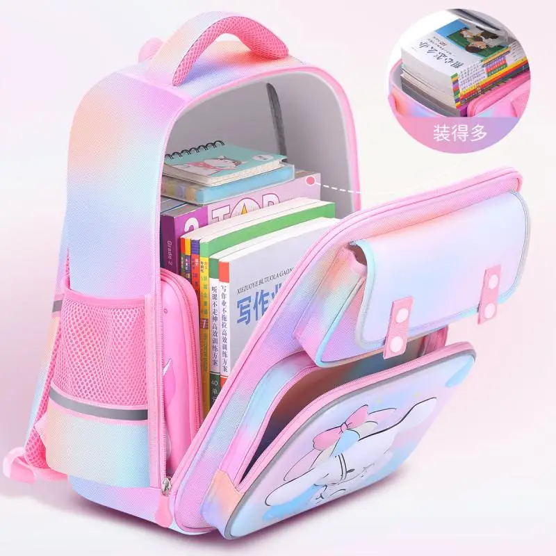 

New Cinnamoroll Child Backpack Sanrios Student Bag Ridge Protection Cartoon Cute Student Child School Bag Anime Figure