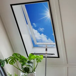 TYMF Attic Black Skylight Mosquito Net Window Screen with Zipper Customizable Summer Washable Size Mesh Invisible Transparent