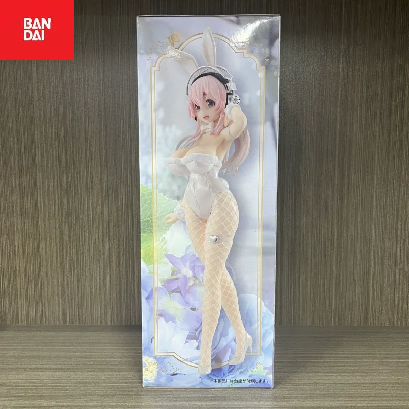 Bandai Japanse versie Echte actiefiguren FURYU Super Sony Sony White Bunny Girl Doll Collection Decoratie Kid Toy Gift
