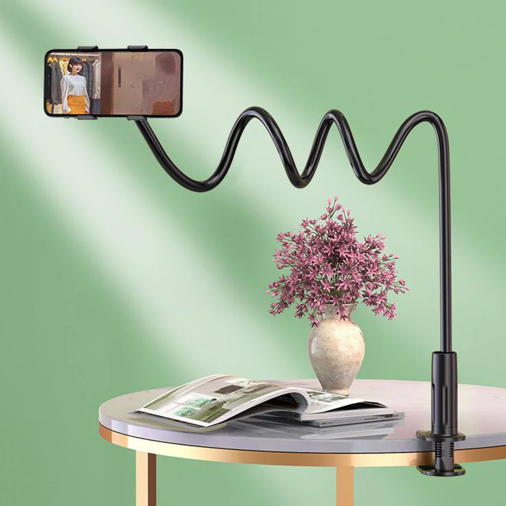 

Bedside Phone Holder Clip 360°Rotatable Flexible Long Arm Stand Adjustable Universal Lazy Bracket Mount for Bedroom Living Room