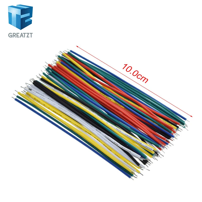 100PCS Tin-Plated Breadboard Solder Cable 24AWG 10CM Fly Jumper Wire Cable Tin Conductor Wires 1007-24AWG Connector Wire