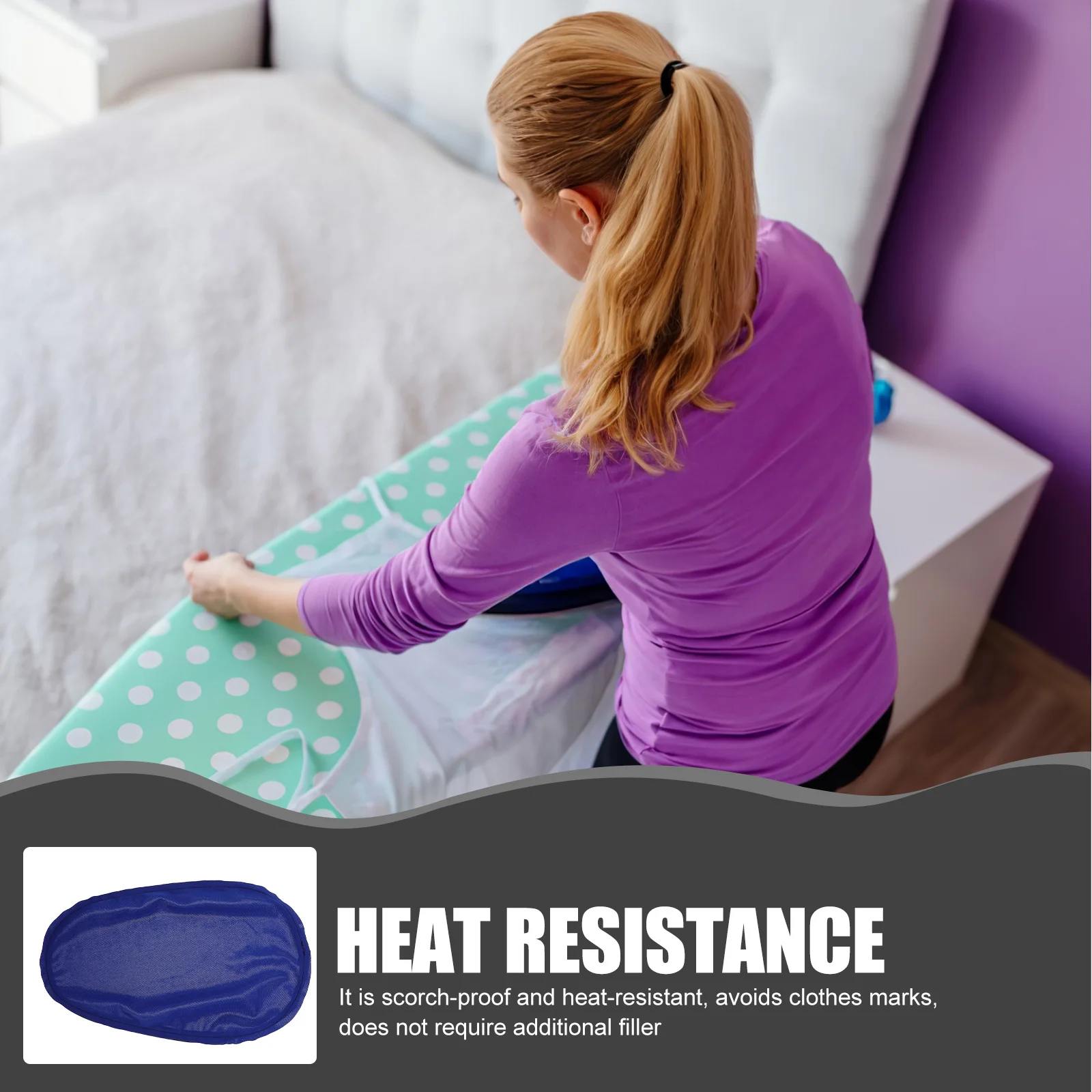 

4pcs Board Covers 14.74X9.24In Rectangle Non-Slip Heat Resistant Protective Cloth Cover For Tabletop Ironing Table Stain
