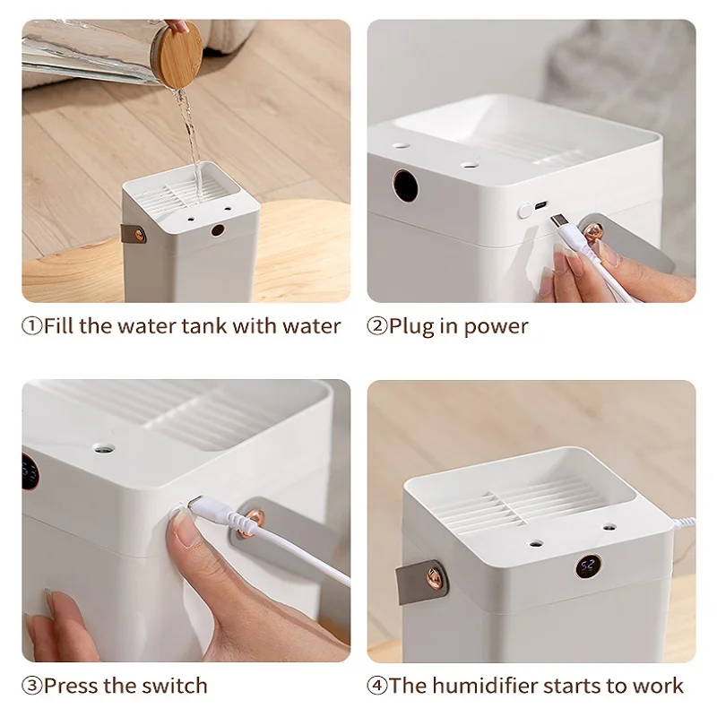 3000 مللي الهواء فوهة مزدوجة المرطب مع LCD USB المرطب تنقية سعة كبيرة رائحة فواحة عطور المنزل كول ميست البخاخ