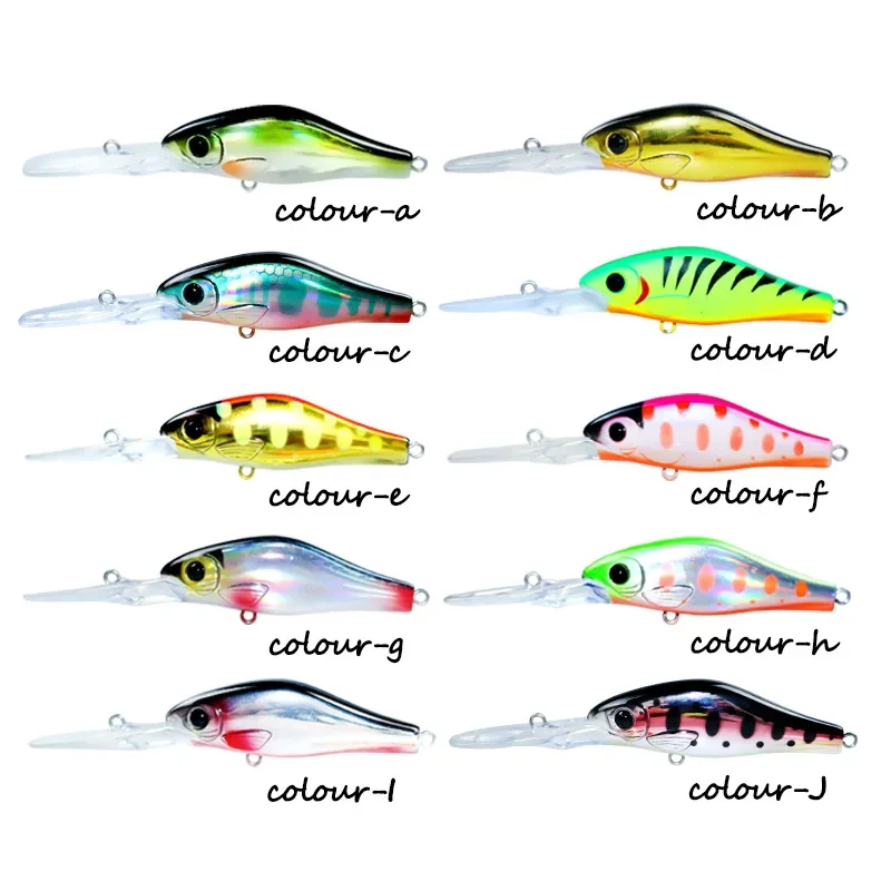 1Pcs Floating Mini Minnow Fishing Lures 55mm5.8g Wobblers Long Tongue Plate Artificail Hard Baits Fishing Tackles SwimBait Trout