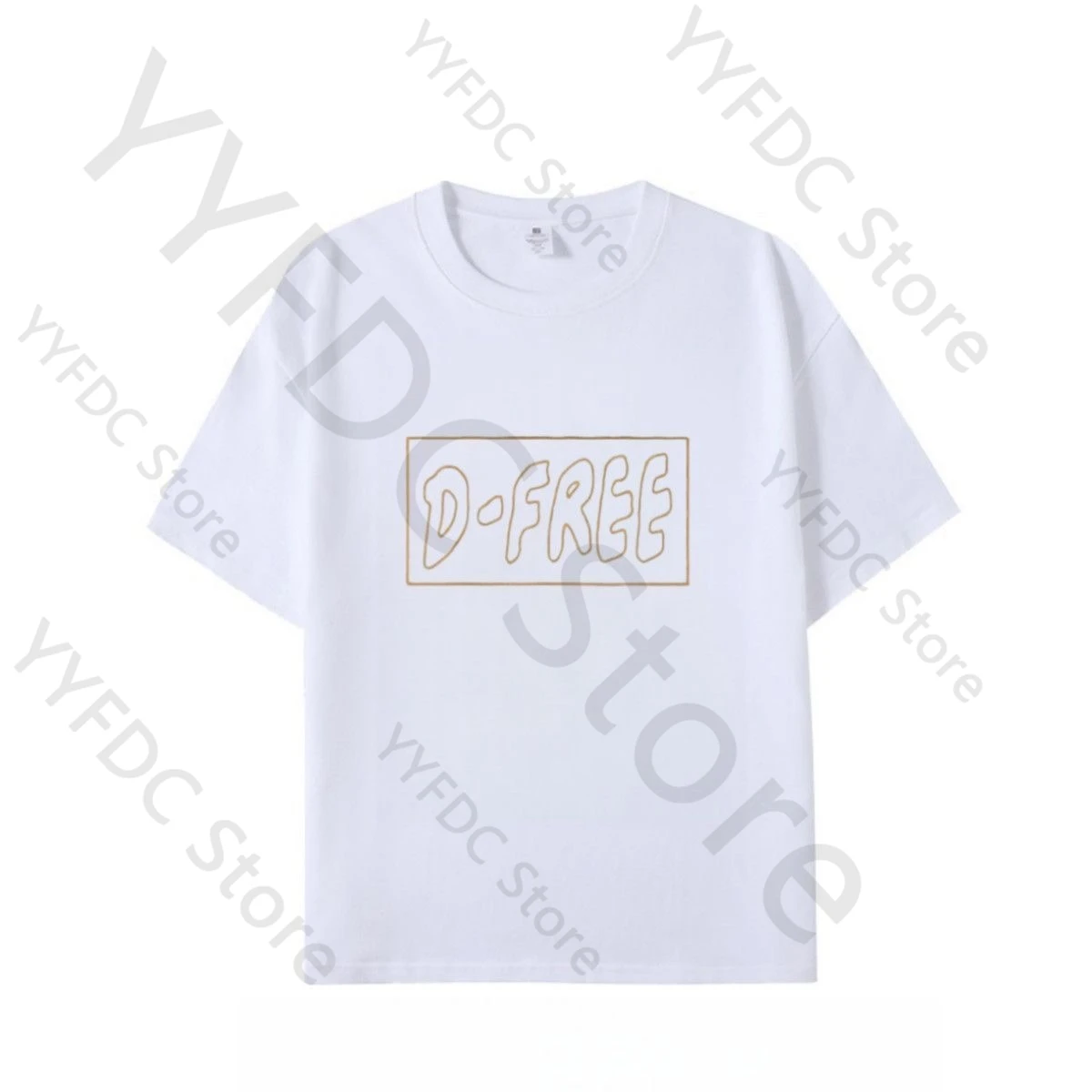 Jung Yong Hwa Dfree Tシャツ Kpopファッション D-FREEコンサート 同一文字プリントTシャツ メンズ レディース 夏 コットン 半袖Tシャツ トップス